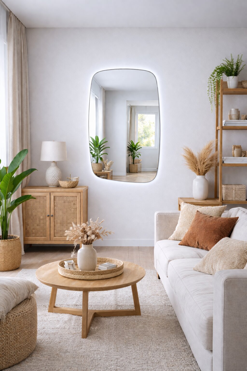 Baltica Design Stone Calm miroir 60x90 cm avec éclairage 5904107933184