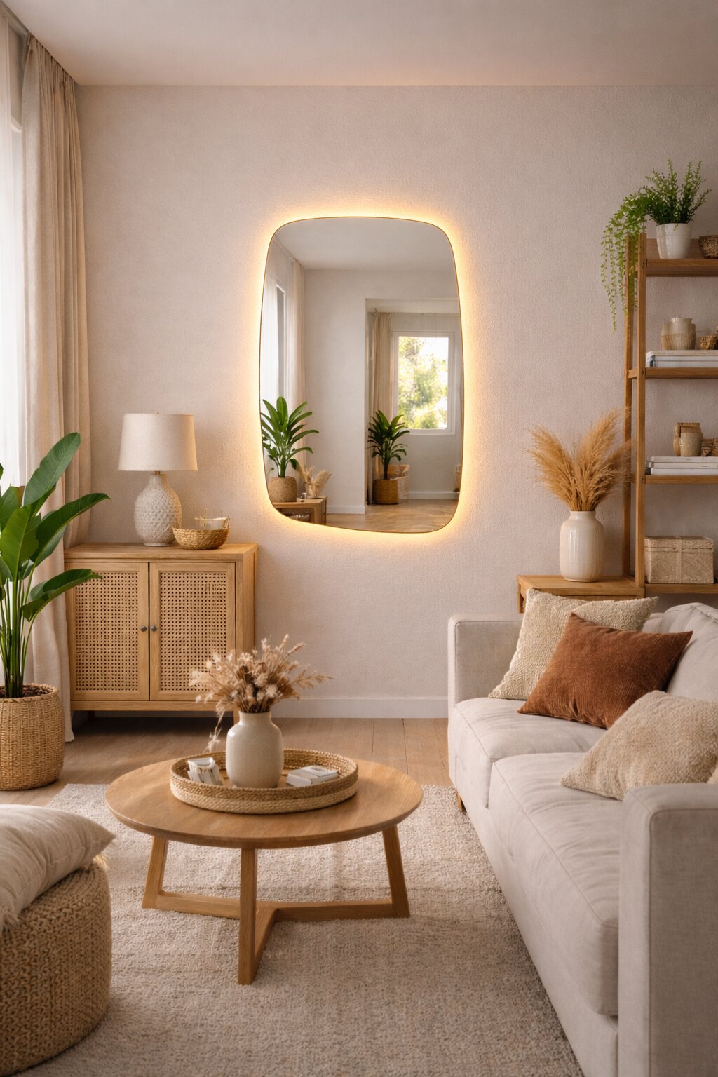 Baltica Design Stone Calm miroir 60x90 cm avec éclairage 5904107933177