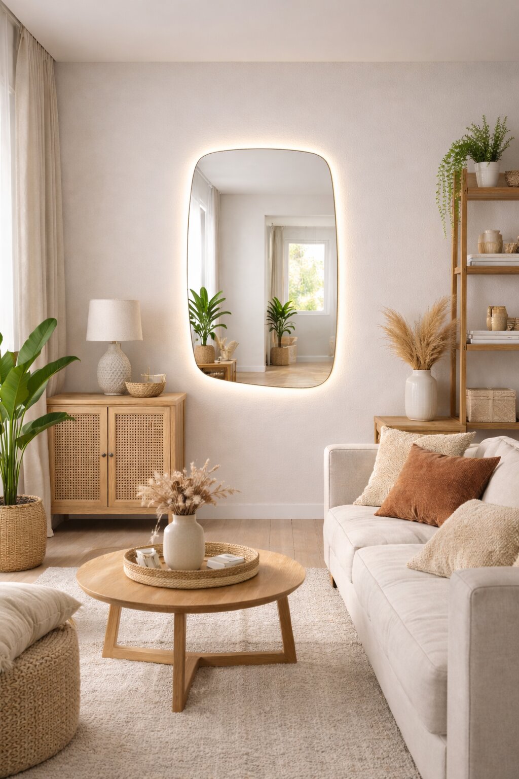 Baltica Design Stone Calm miroir 60x90 cm avec éclairage 5904107933160