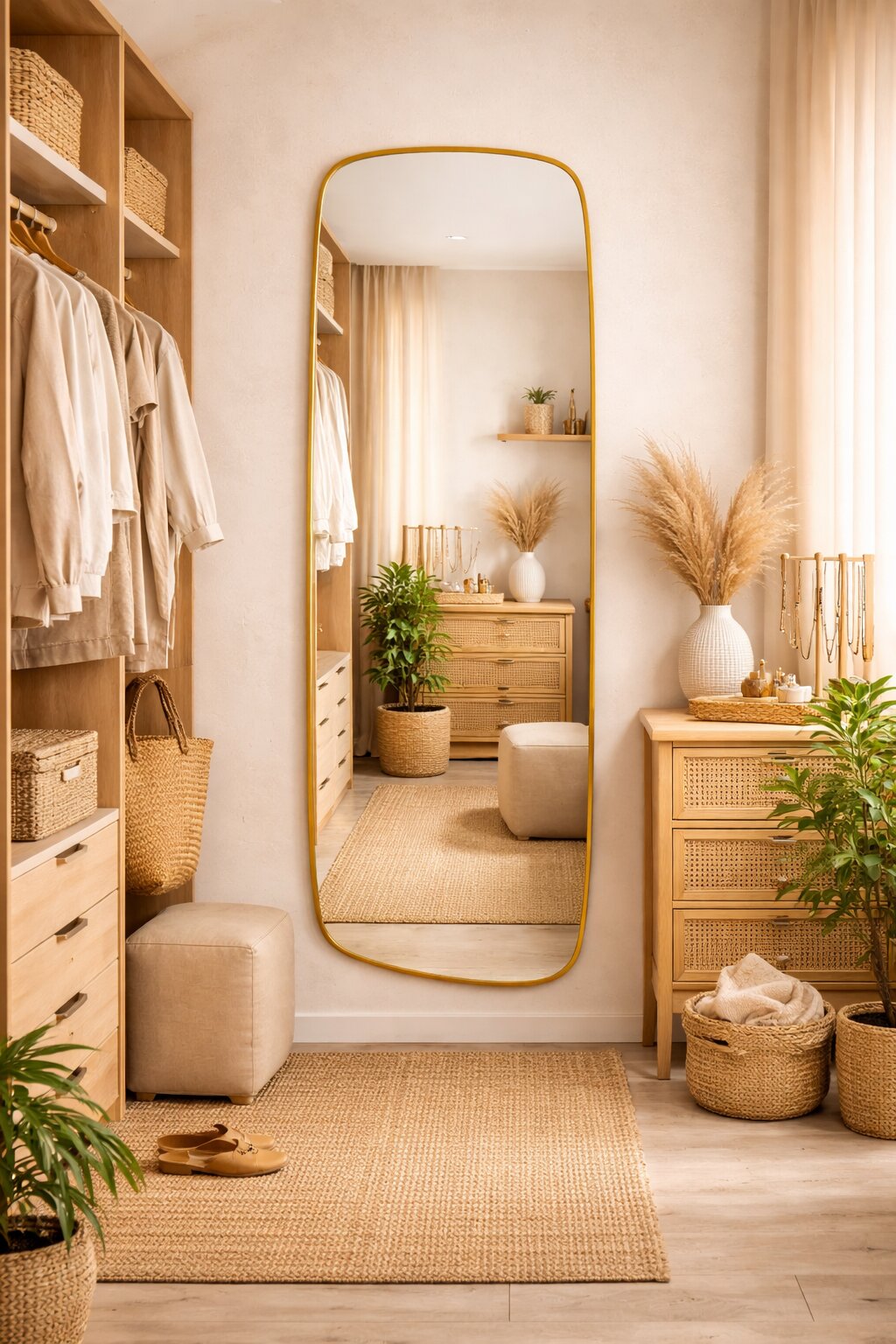 Baltica Design Stone Calm miroir 50x155 cm doré 5904107932934