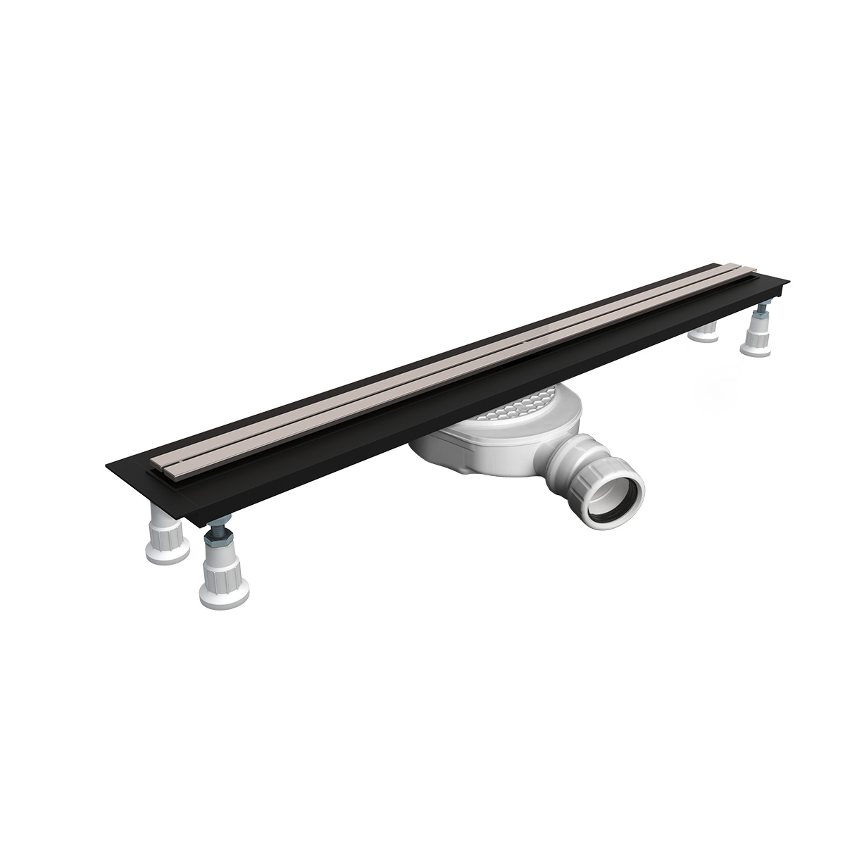 Set couvercle de drain linéaire Oltens Langan Slim 30018910, grille d’évacuation linéaire Oltens Langan Slim 30014300