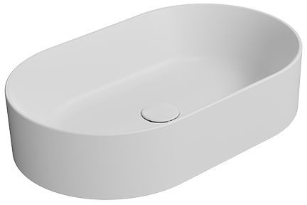 GSI Kube X lavabo 60x37 cm ovale à poser blanc mat 945809