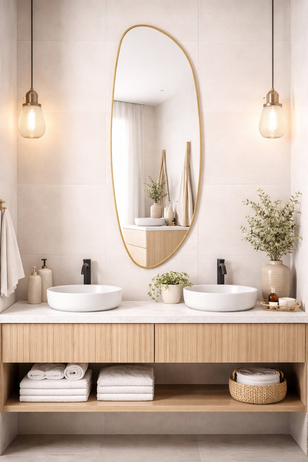 Baltica Design Stone Fluid miroir 50x155 cm doré 5904107933030