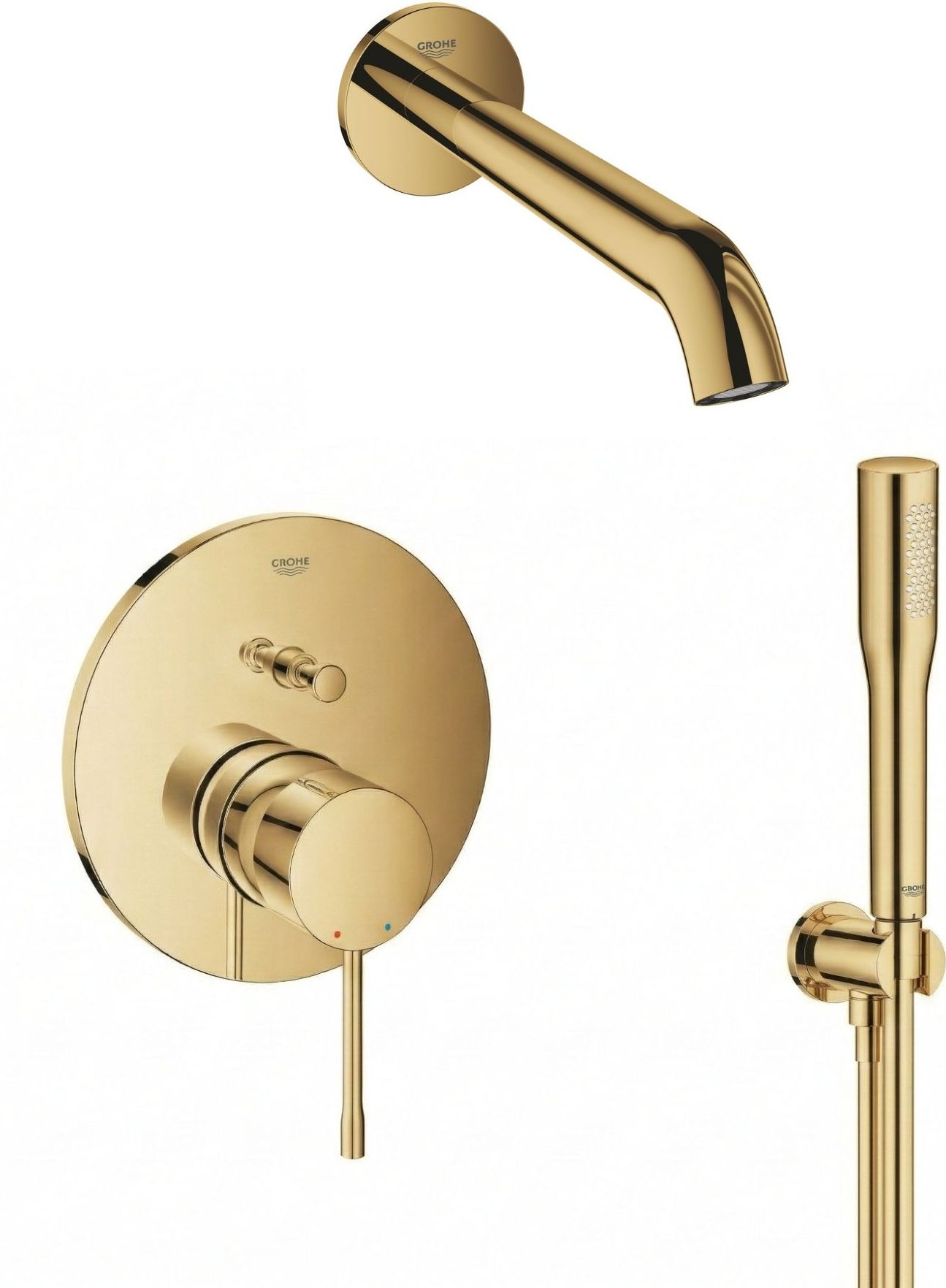 Set mitigeur bain-douche Grohe Essence 24058GL1, bec pour mitigeur Grohe Essence 13449GL1, 26658GL0, 27400GL0, 28362GL1