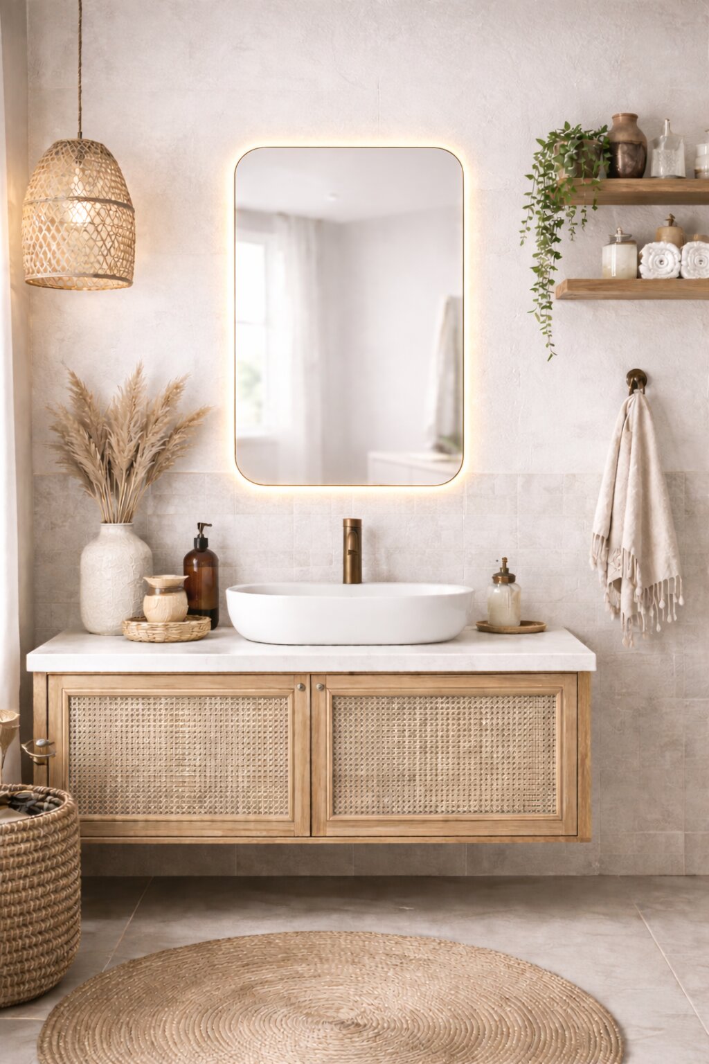 Baltica Design Stone miroir 60x90 cm avec éclairage 5904107933238