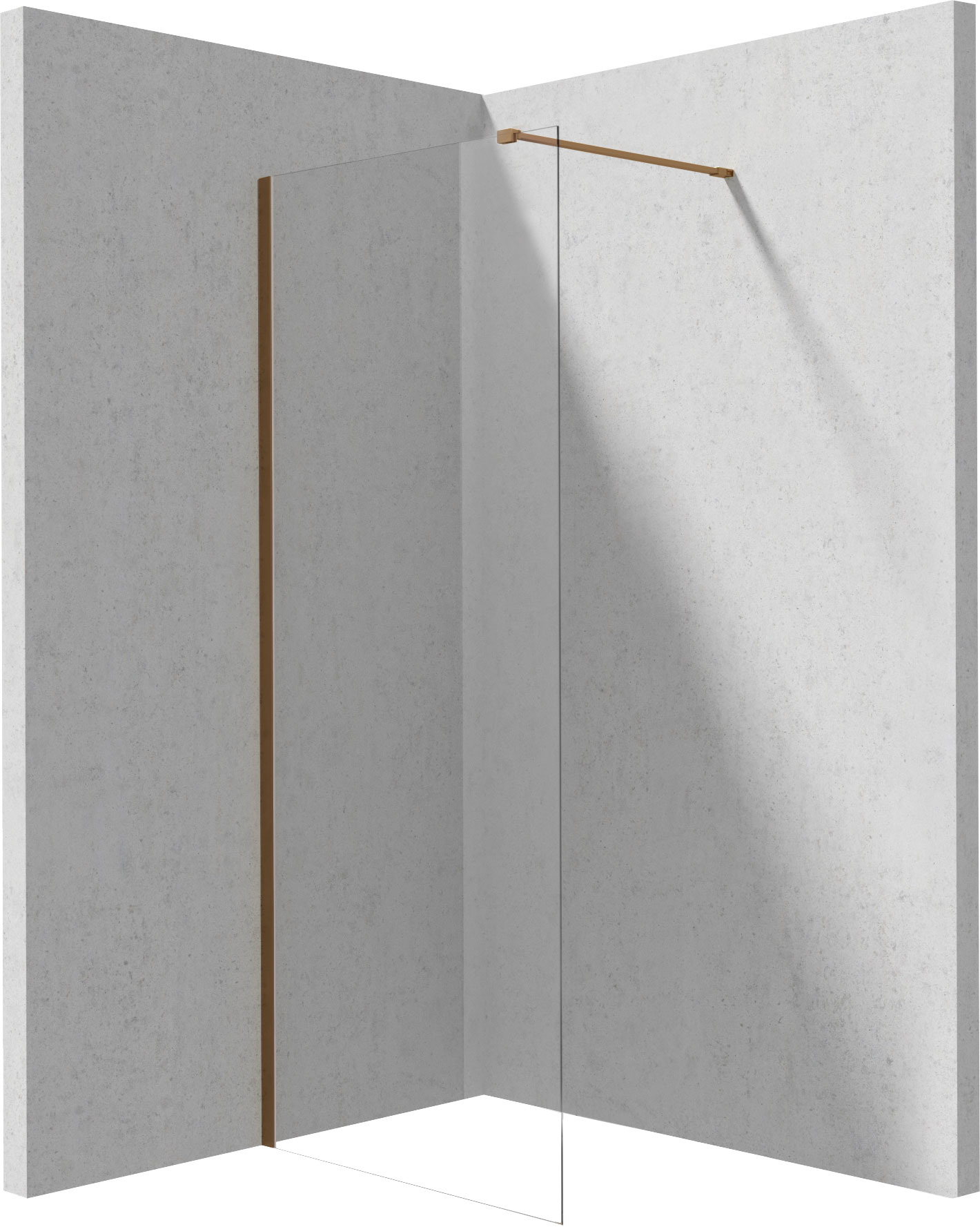 Deante Prizma paroi de douche walk-in 70 cm marron brossé/verre transparent KTJ_C37P