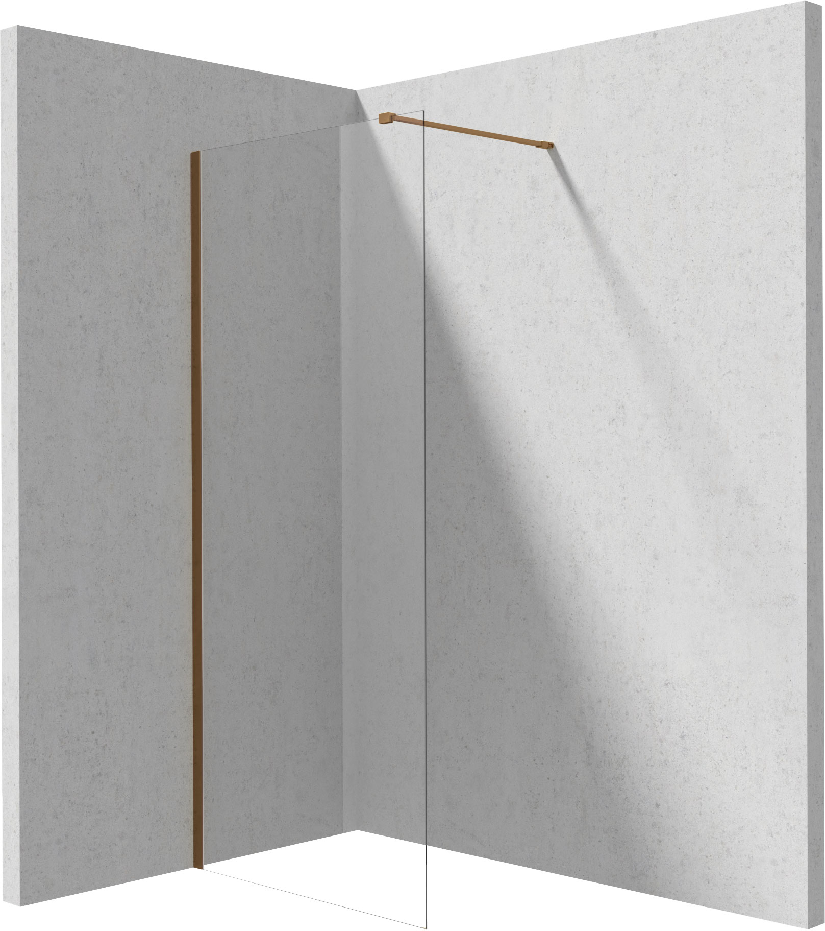 Deante Prizma paroi de douche walk-in 90 cm marron brossé/verre transparent KTJ_C39P