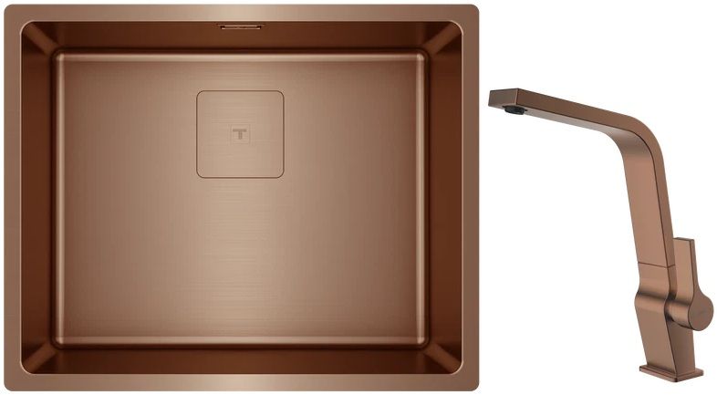Set évier en acier inoxydable Teka Flexlinea 115000025, mitigeur de cuisine Teka ICC 116030007