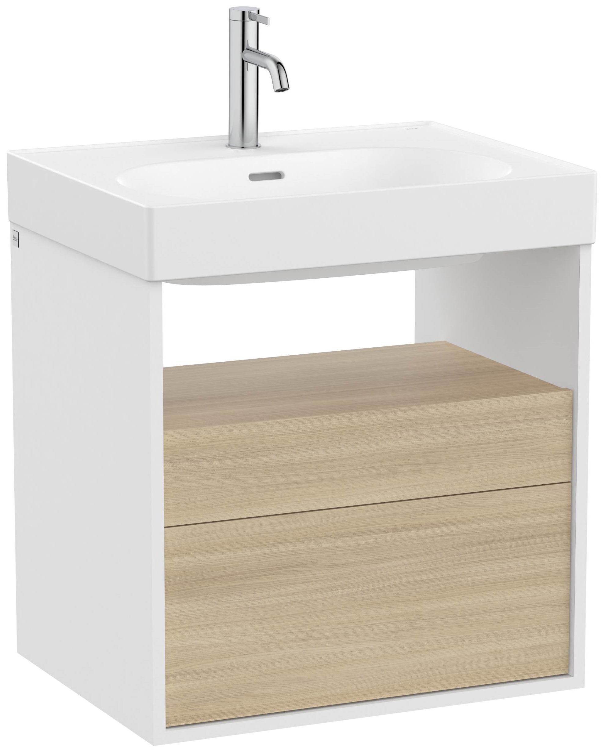 Roca Meridian armoire 60x46x56.5 cm sous-lavabo suspendu blanc-chêne A858106607