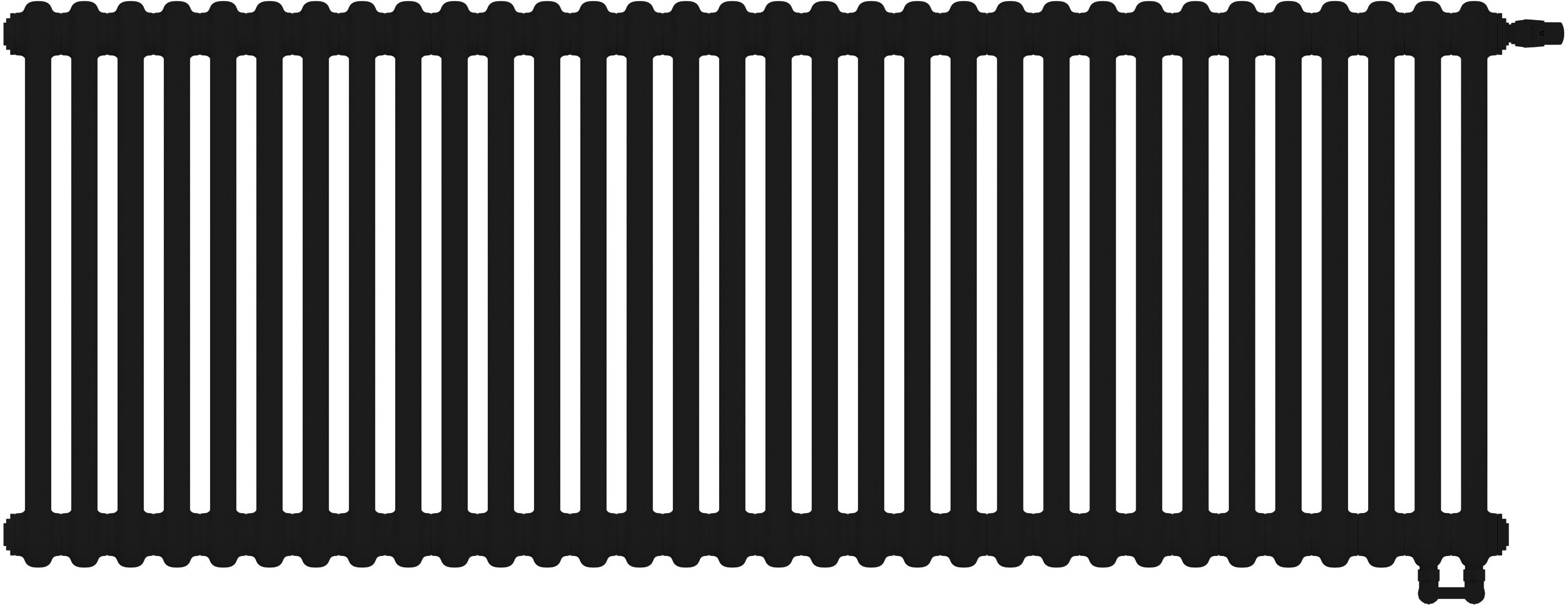 Irsap Tesi 3 radiateur d’intérieur 56.5x144 cm podłączenie inférieur noir IRS-TES-3056-32-K1-2