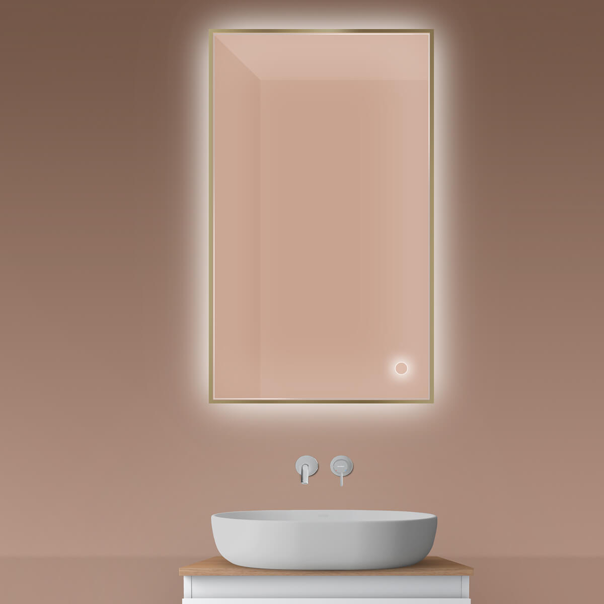 Oltens Nordlis miroir 60x100 cm rectangulaire avec éclairage oui 64111510