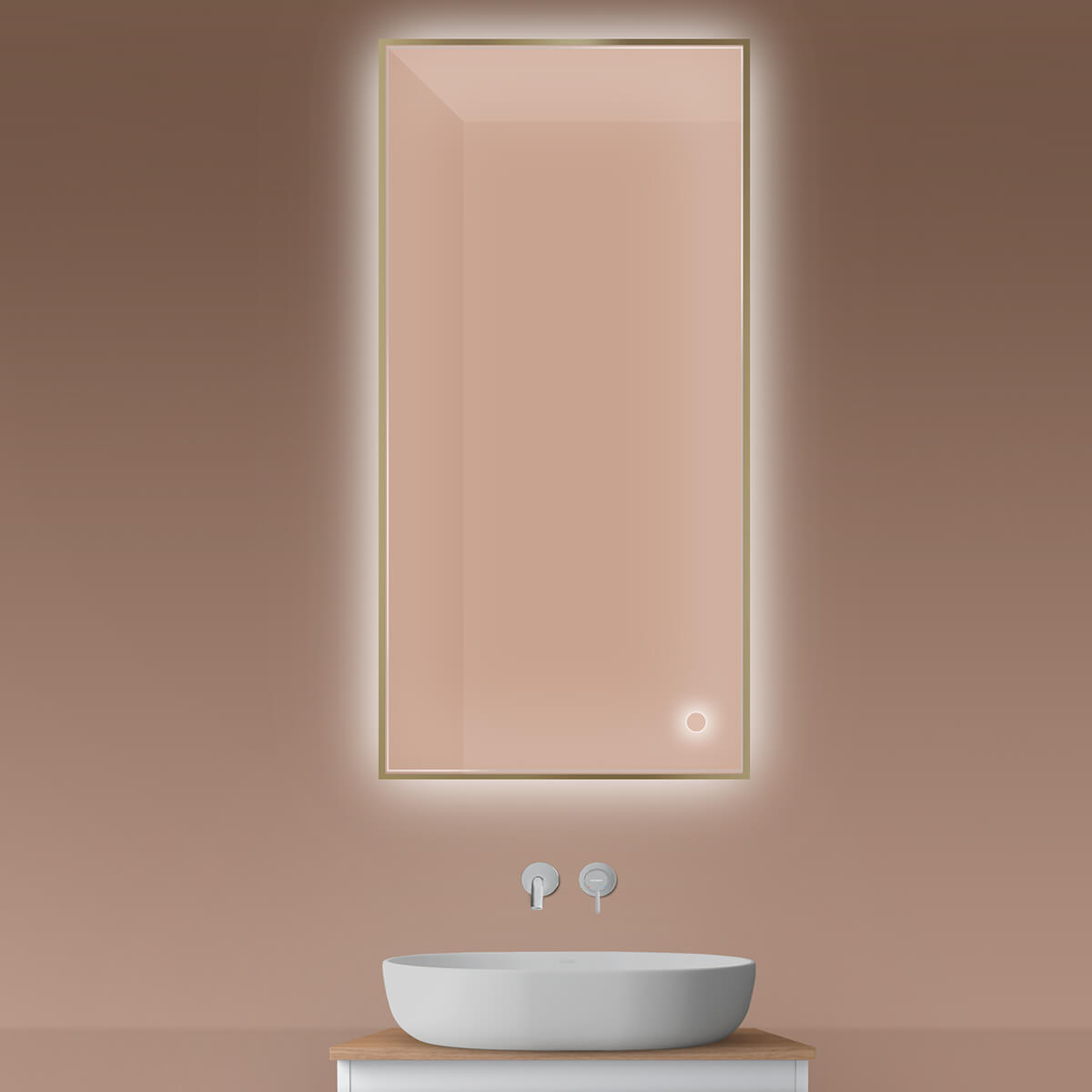 Oltens Nordlis miroir 60x120 cm rectangulaire avec éclairage oui 64112510