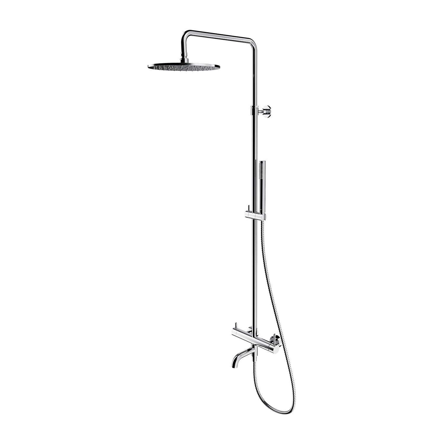 Omnires Y kit baignoire-douche mural oui chrome Y1234MCR
