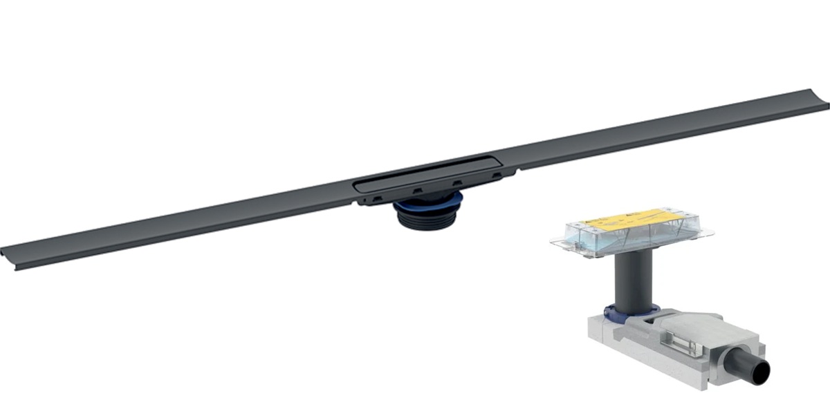 Set évacuation linéaire Geberit CleanLine 154.503.TE.1, drain de douche Geberit CleanLine 154.152.00.1