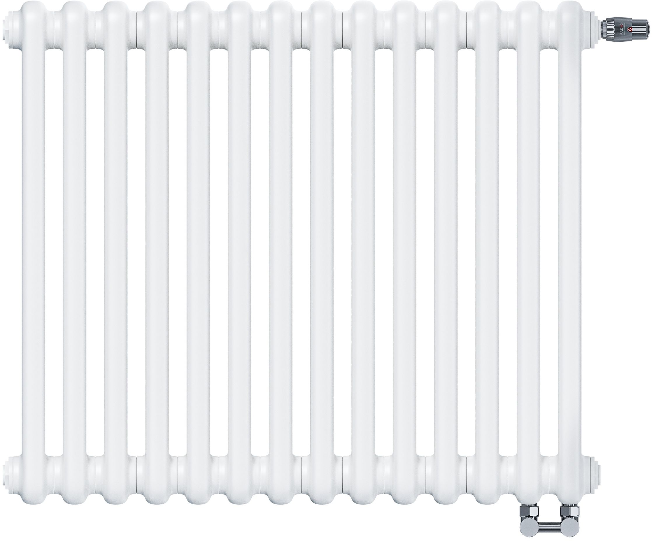 Irsap Tesi 2 radiateur d’intérieur 56.5x63 cm podłączenie inférieur blanc IRS-TES-2056-14-B25