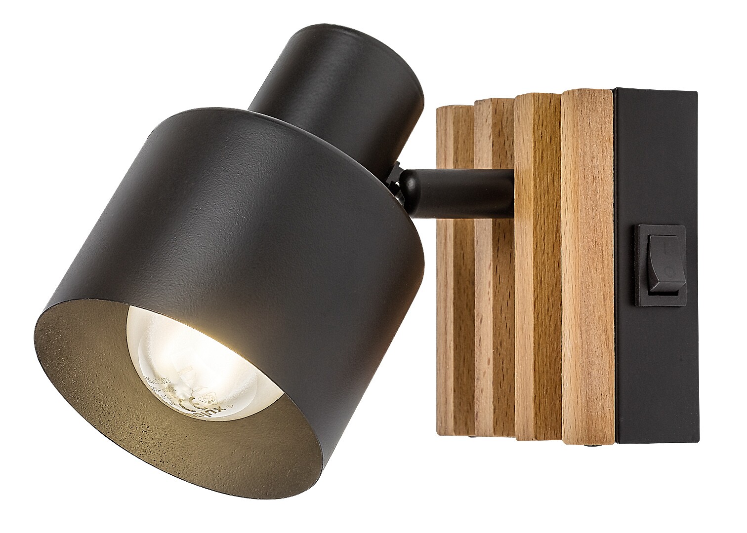 Rabalux Noxelle applique murale 1x10 W noir-bois 73420