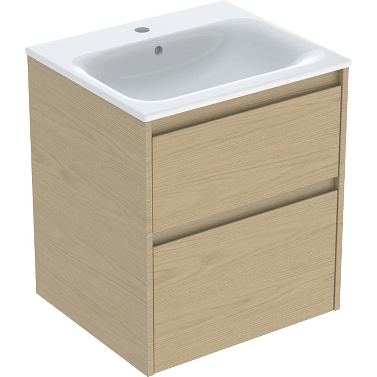 Geberit Selnova Square lavabo avec meuble 55 cm chêne 504.137.PS.1