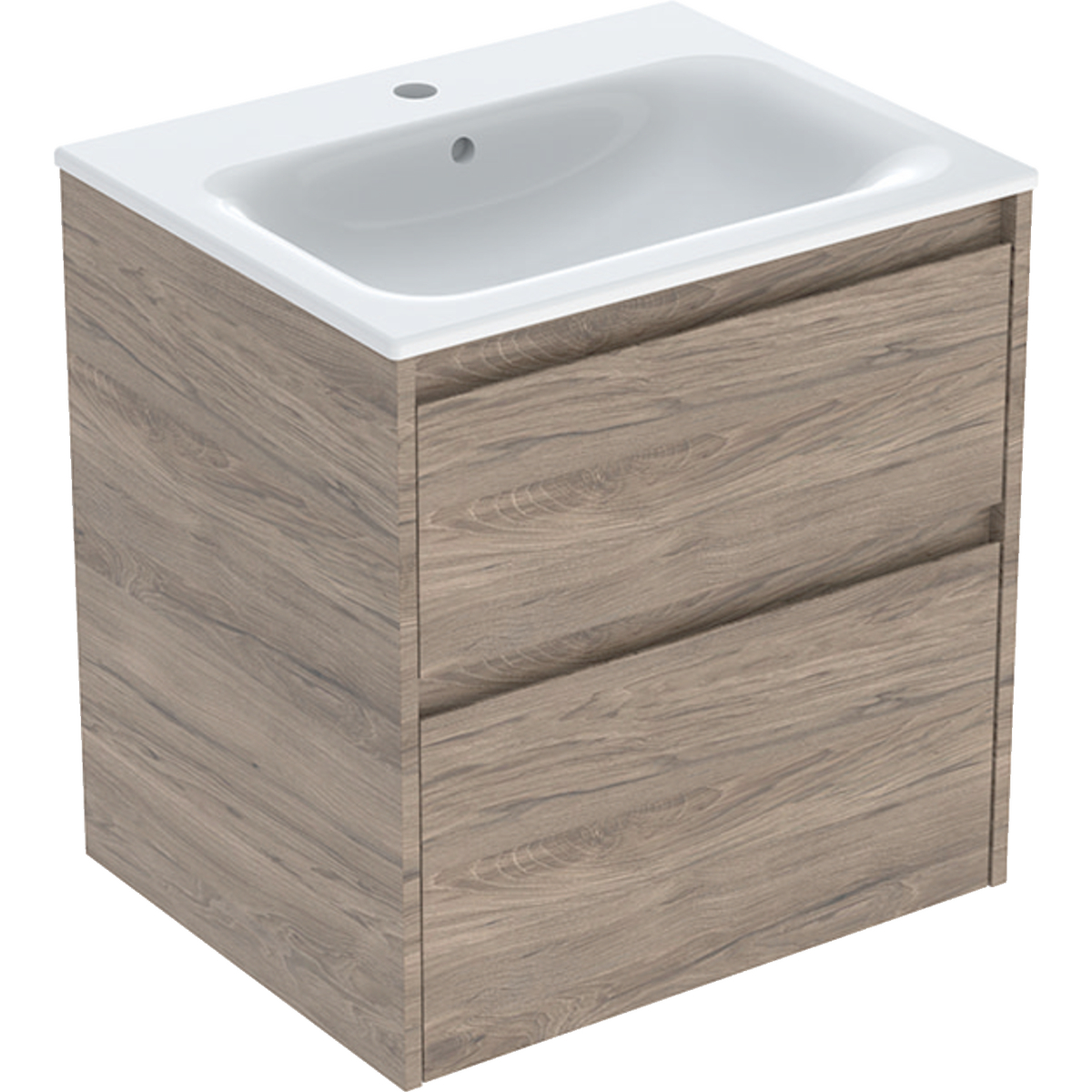 Geberit Selnova Square lavabo avec meuble 60 cm noyer 504.138.JR.1
