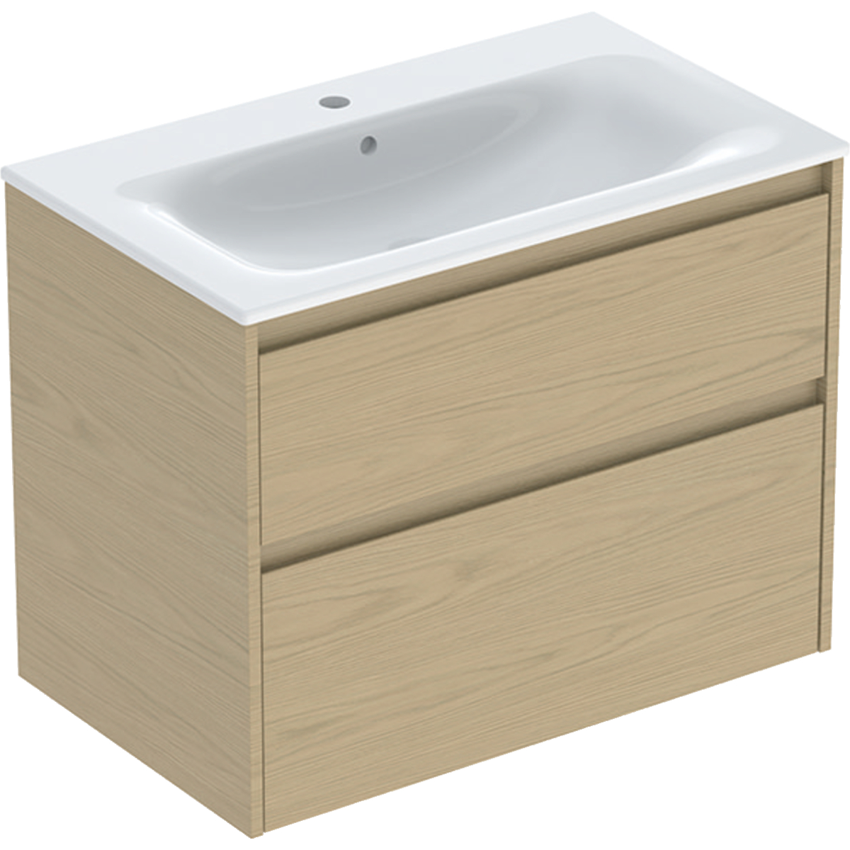 Geberit Selnova Square lavabo avec meuble 80 cm chêne 504.139.PS.1