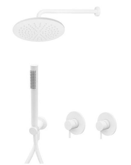 Paffoni Light ensemble de douche encastré oui blanc LIG010BO70ZSC3A