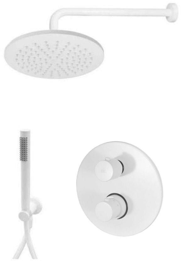 Paffoni Light ensemble de douche encastré oui blanc LIQ018ZSC2EBO