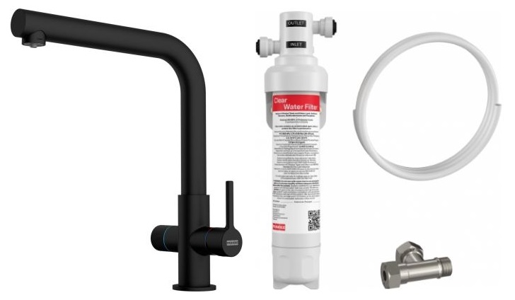 Set mitigeur de cuisine Franke Lina 120.0730.802, filtre sous évier Franke Clear Water 150.0730.809