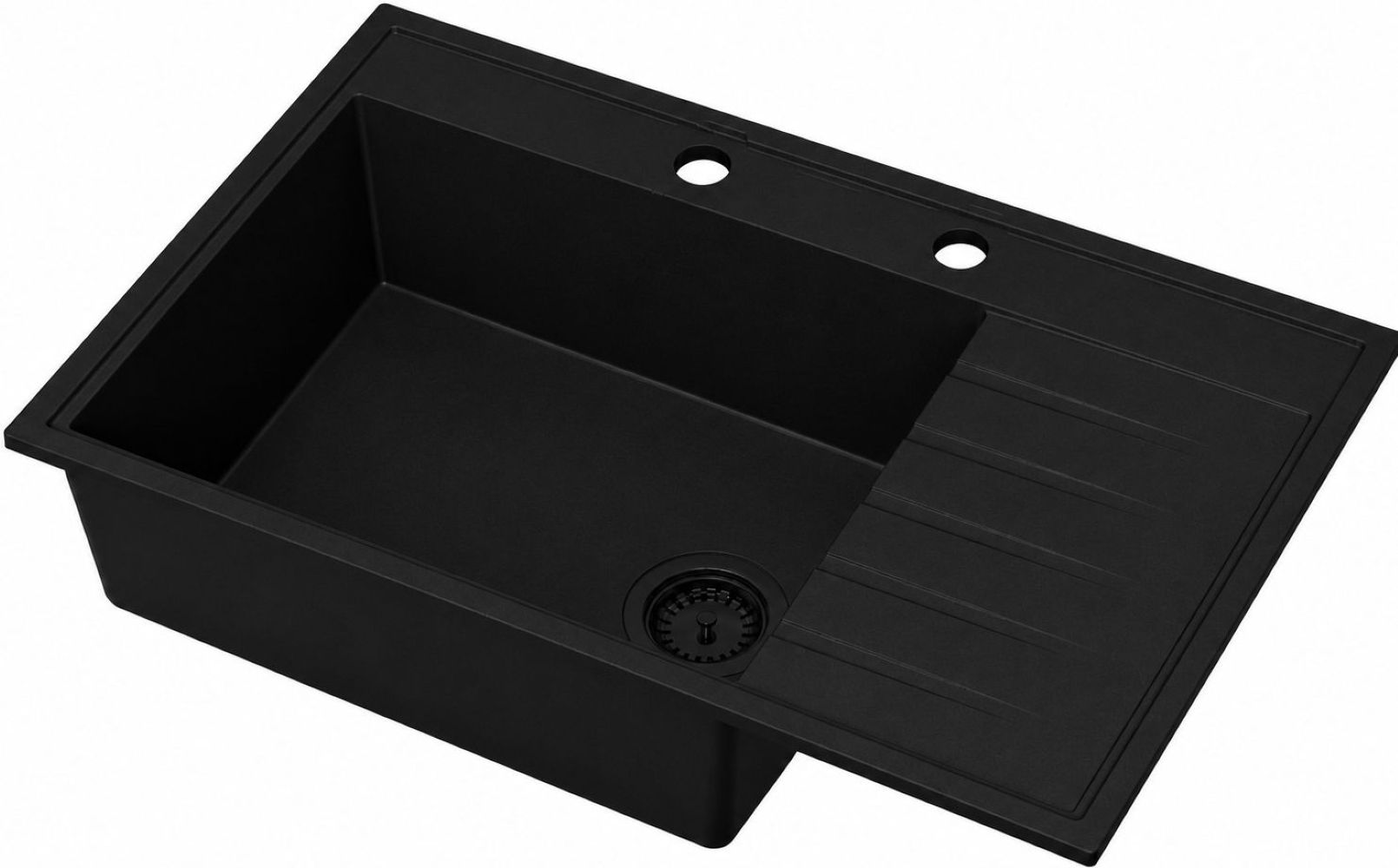 Ruvetti Axel 160 K évier en granit 79x50 cm noir 3001AXK_FB160K_W