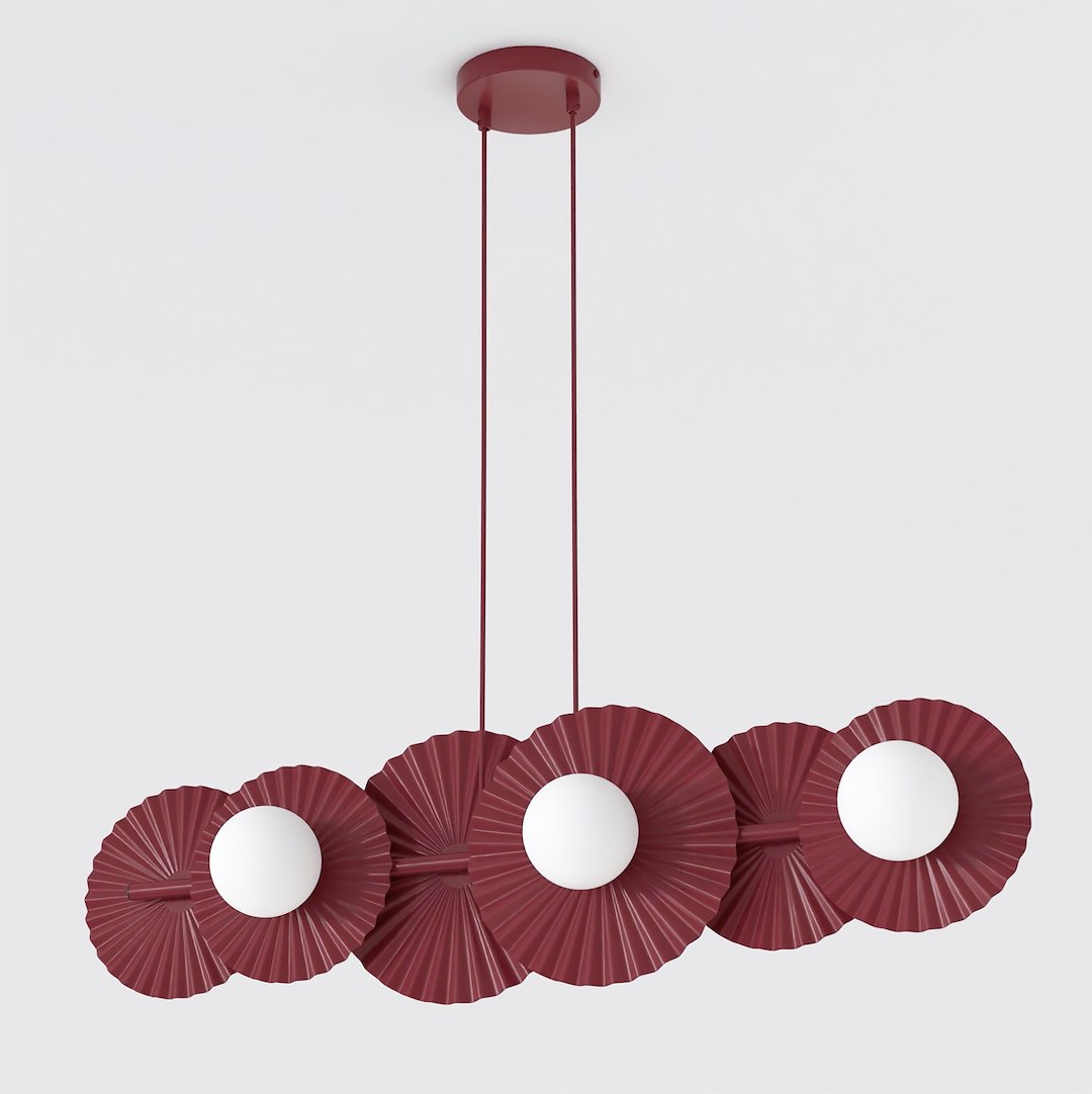 Emibig Umbra lampe suspendue 6x8 W bordeaux 1729/6