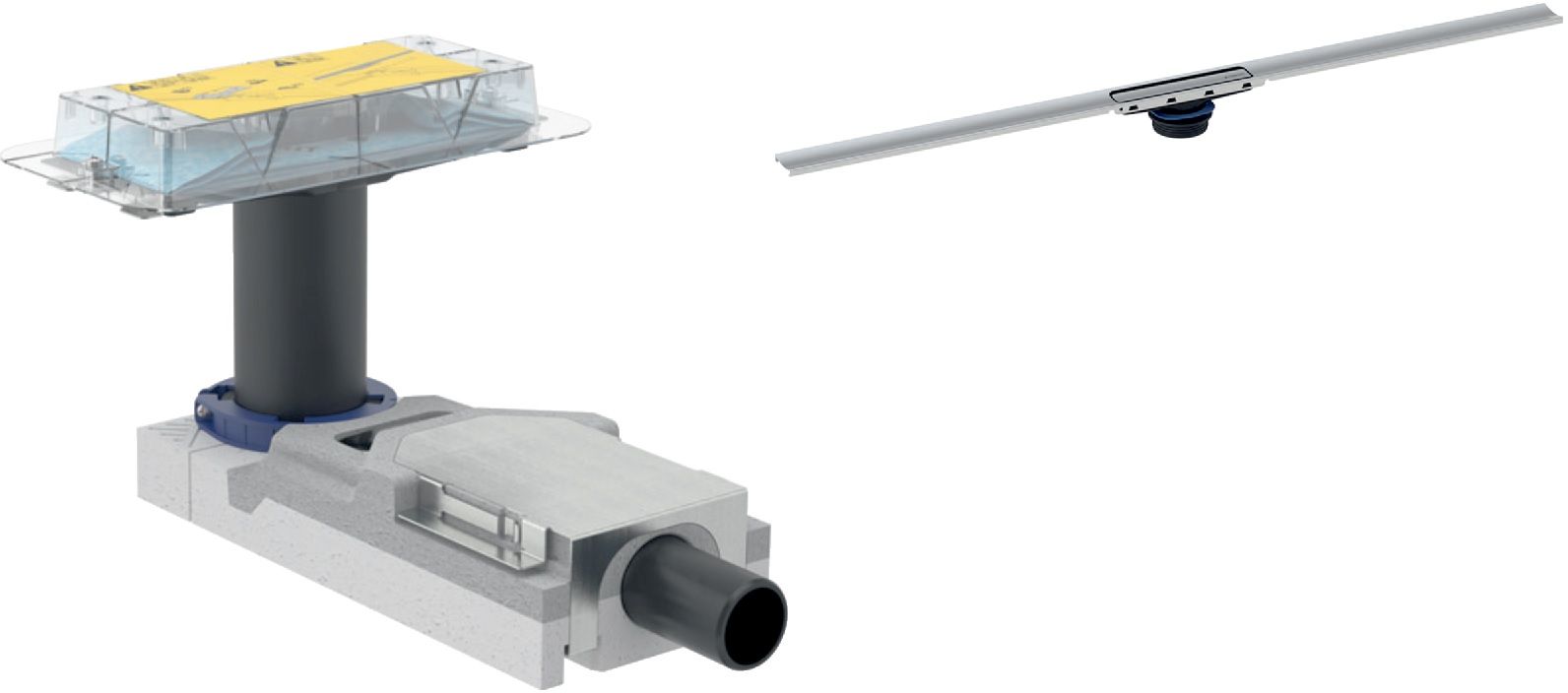 Set évacuation linéaire Geberit CleanLine 154.502.KS.1, drain de douche Geberit CleanLine 154.152.00.1