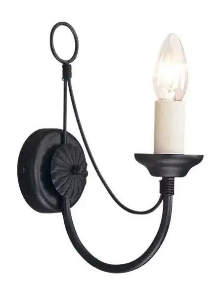 Elstead Lighting Carisbrooke applique murale 1x60 W noir CB1-BLACK