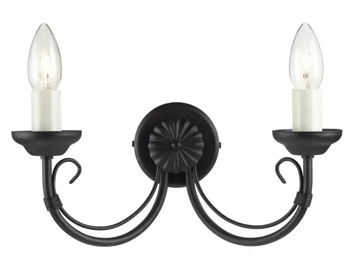 Elstead Lighting Chartwell applique murale 2x60 W noir CH2-BLACK