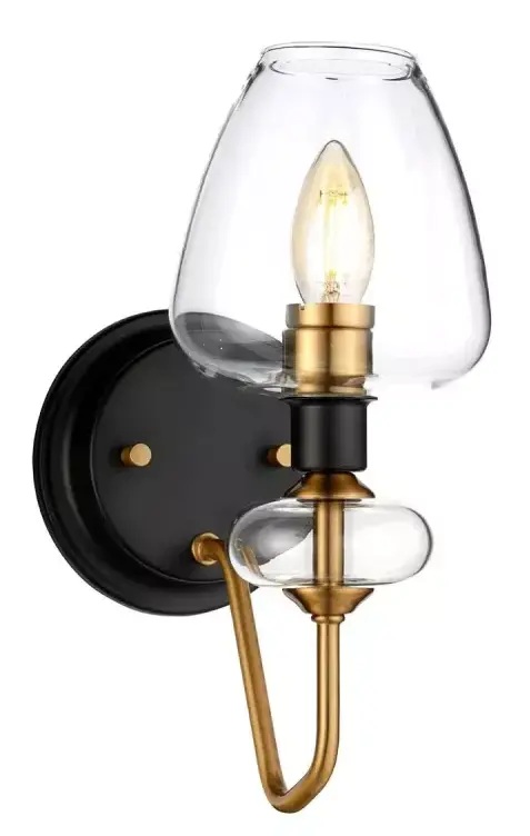 Elstead Lighting Armand applique murale 1x40 W noir-laiton DL-ARMAND1-AB