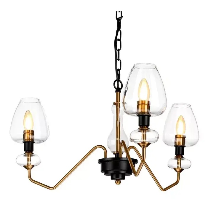 Elstead Lighting Armand lampe suspendue 3x40 W noir-laiton DL-ARMAND3-AB