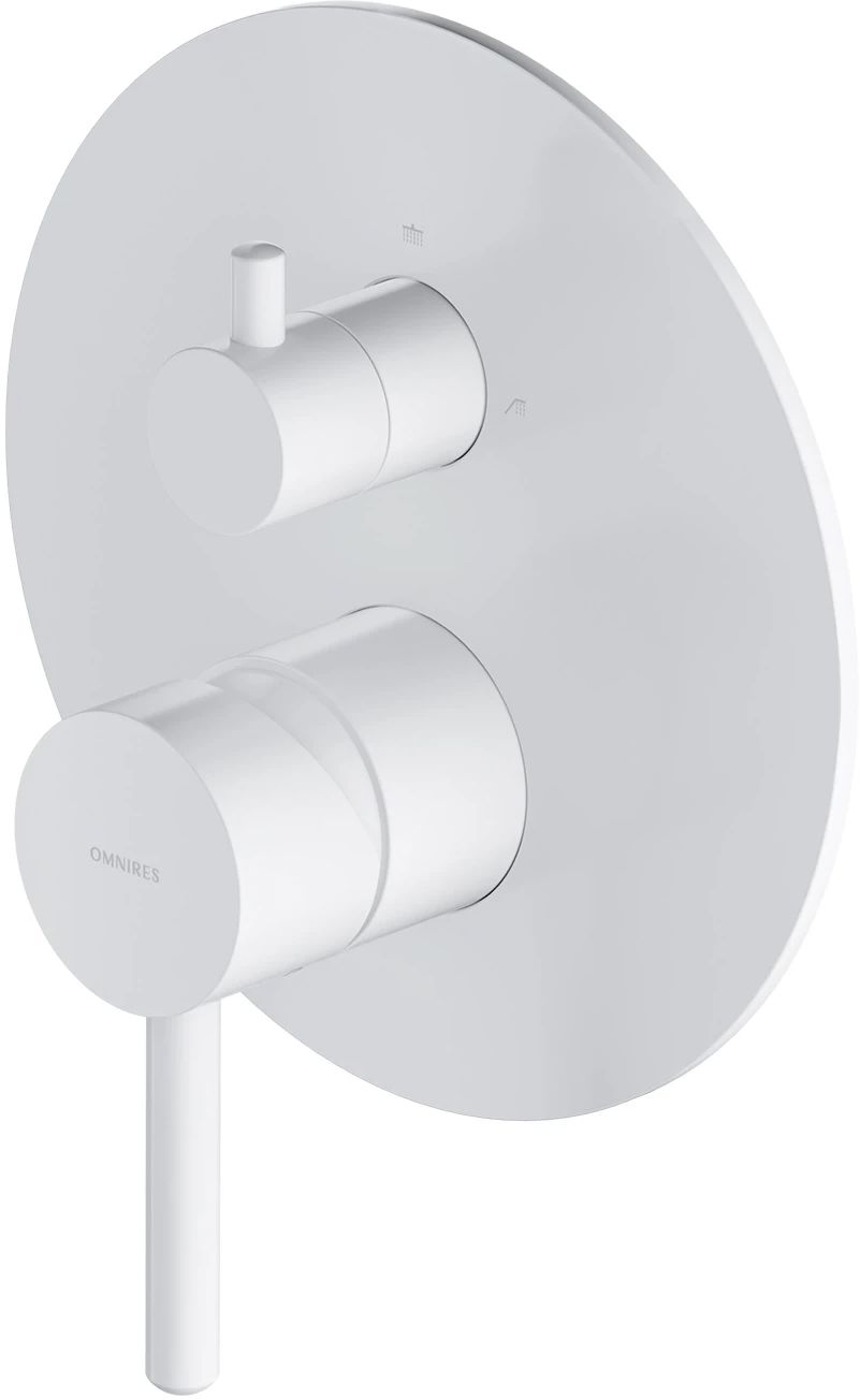 Omnires Y mitigeur bain-douche encastrée blanc Y1248ROWM