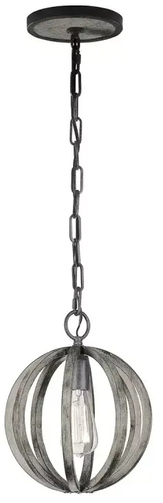 Elstead Lighting Allier lampe suspendue 1x60 W bois FE-ALLIER-P-WW