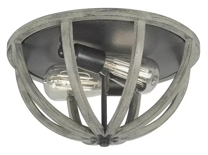 Elstead Lighting Allier plafonnier 2x60 W bois-fer FE-ALLIER-F-WW