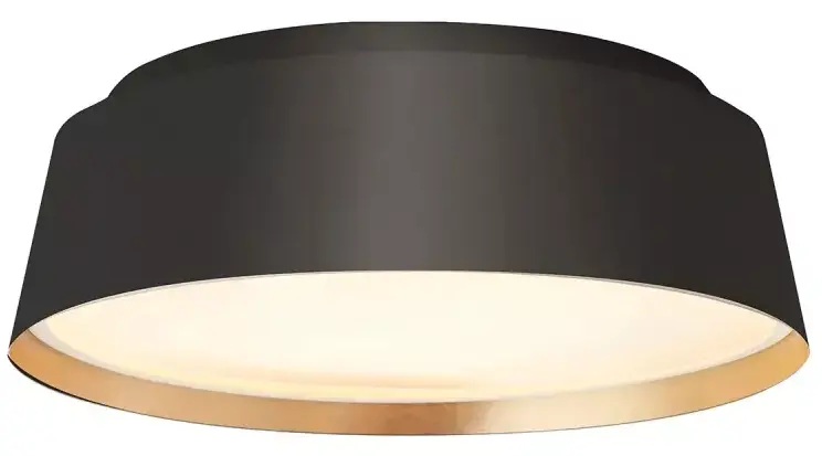 Elstead Lighting Asher plafonnier 3x40 W noir-doré FE-ASHER-3F-MB