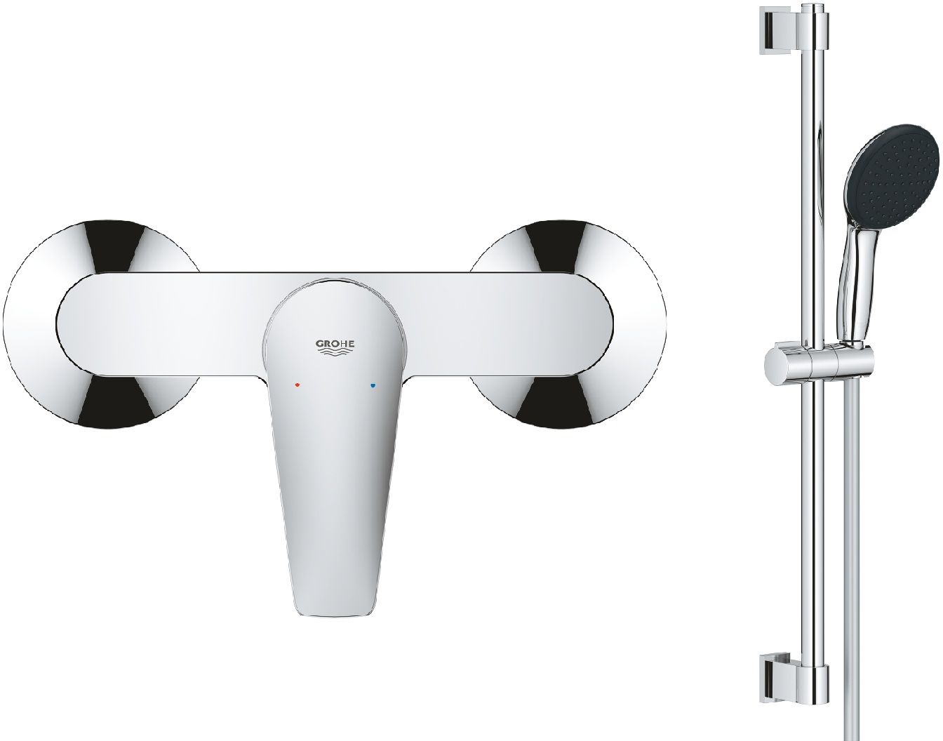 Set mitigeur de douche Grohe Start Edge 24197001, ensemble de douche Grohe Vitalio Start 27942001