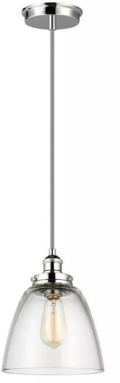 Elstead Lighting Baskin lampe suspendue 1x60 W nickel FE-BASKIN-P-B-PN