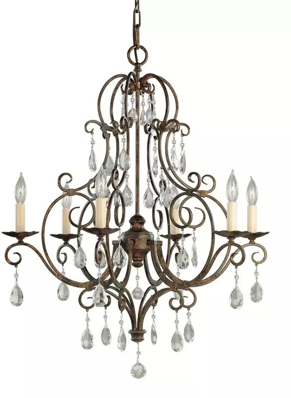 Elstead Lighting Chateau lampe suspendue 6x60 W marron FE-CHATEAU6