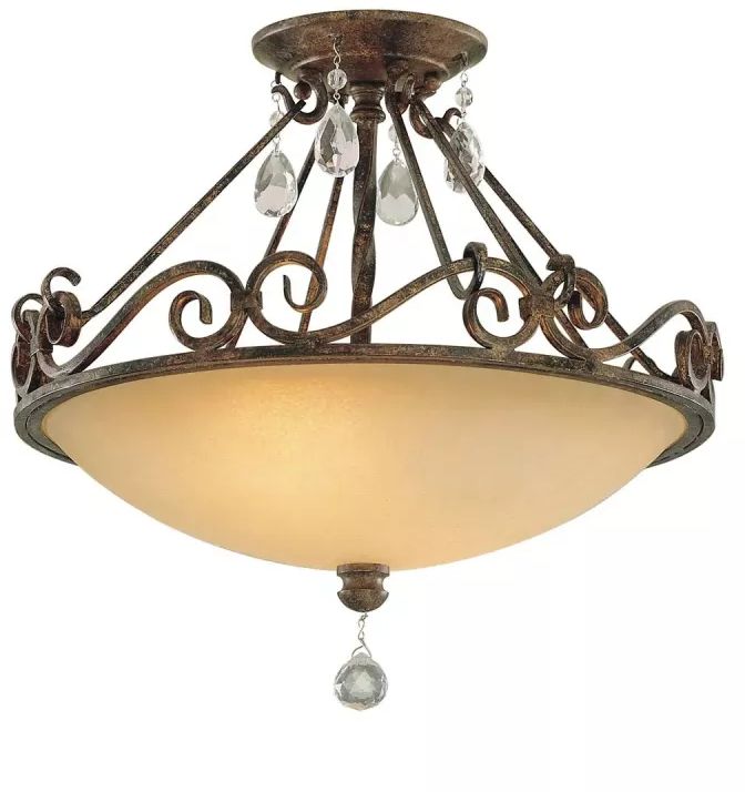 Elstead Lighting Chateau plafonnier 2x60 W marron FE-CHATEAU-SF