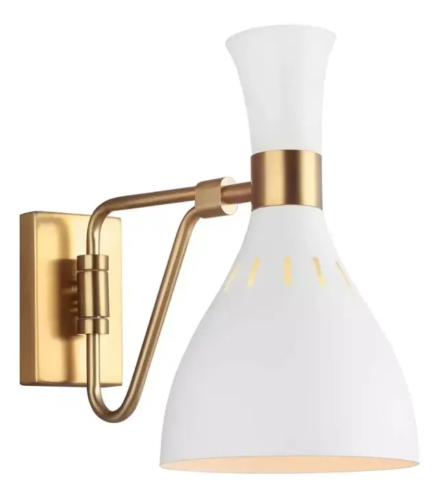 Elstead Lighting Joan applique murale 1x60 W blanc-laiton FE-JOAN1-MW