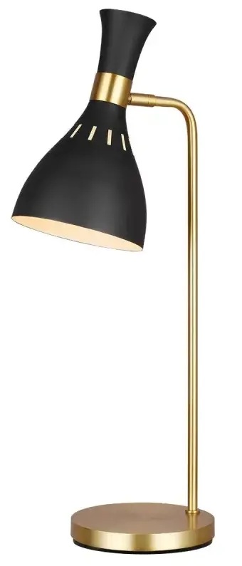Elstead Lighting Joan lampe de bureau 1x60 W noir-laiton FE-JOAN-TL-MB