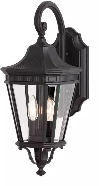 Elstead Lighting Cotswold Lane applique murale extérieure 2x60 W noir FE-COTSLN2-M-BK