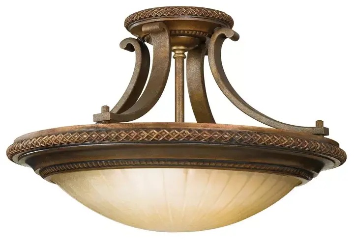 Elstead Lighting Kelham Hall plafonnier 2x60 W doré-marron FE-KELHAM-HALL-SF