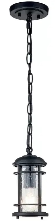 Elstead Lighting Lighthouse lampe suspendue 1x60 W noir FE-LIGHTHOUSE8-S-BLK