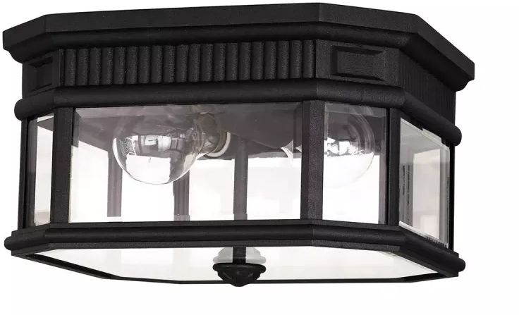 Elstead Lighting Cotswold Lane plafonnier extérieur 2x60 W noir FE-COTSLN-F-BK