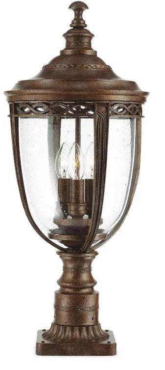 Elstead Lighting English Bridle lampadaire extérieur 3x60 W marron FE-EB3-L-BRB