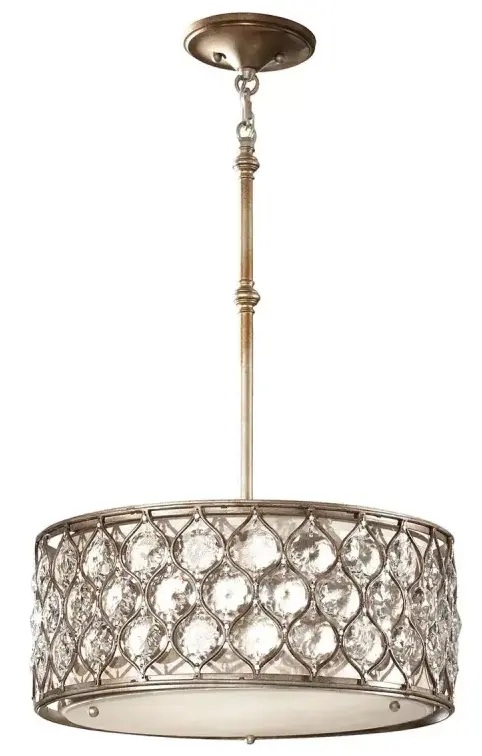 Elstead Lighting Lucia lampe suspendue 3x60 W argenté FE-LUCIA-B
