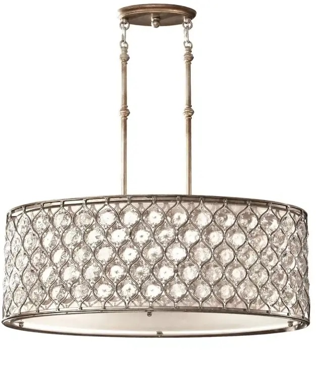 Elstead Lighting Lucia lampe suspendue 3x60 W argenté FE-LUCIA-P-A